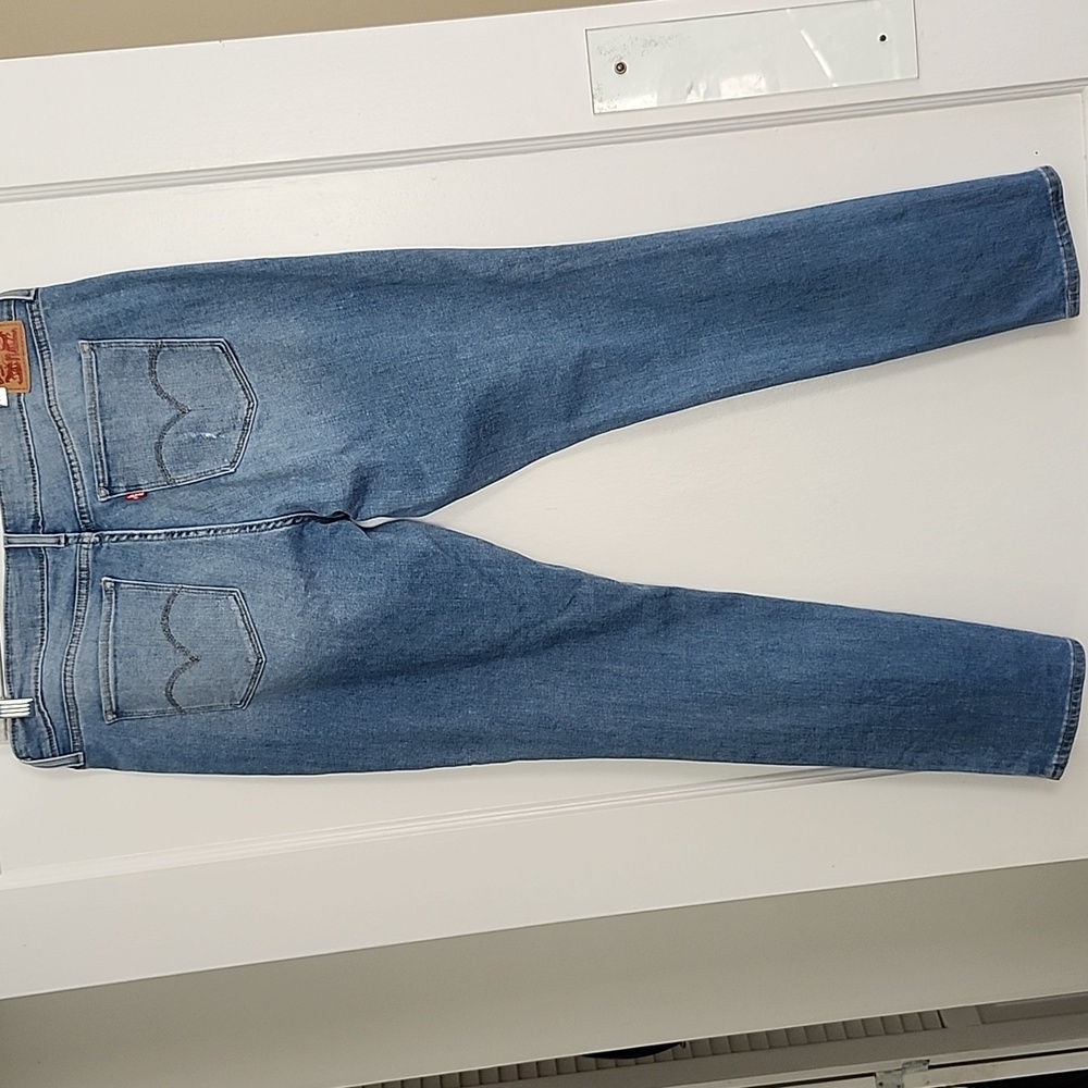Levi's Classic Blue Distressed Skinny Women Jeans, 33 - Picture 8 of 14